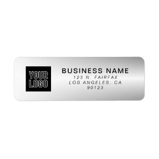 Your Logo | Modern Grey Gradient Return Address