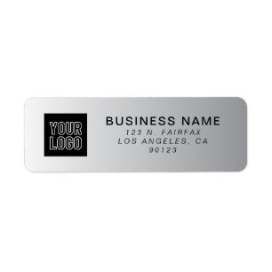 Your Logo   Modern Grey Gradient Return Address
