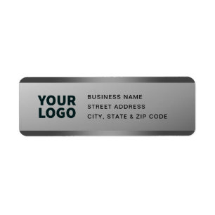 Your Logo   Modern Grey Gradient Return Address