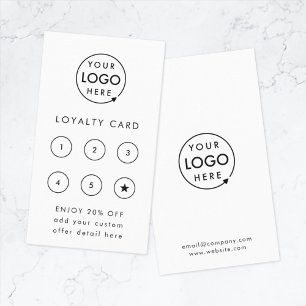Your Logo Modern Minimalist Business Punch Loyalty Card