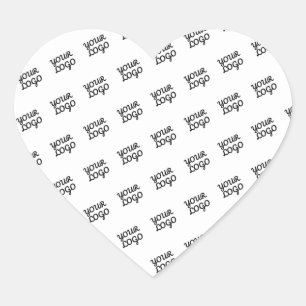 Your Logo   Modern Repeating Pattern Heart Sticker