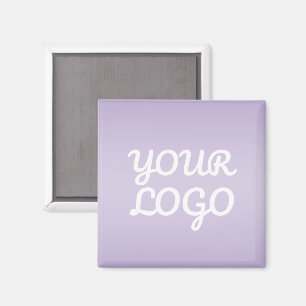 Your Logo & Modern Simple Ombre   Lavender Magnet