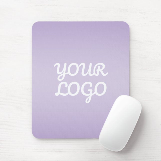Your Logo & Modern Simple Ombre | Lavender Mouse Mat (With Mouse)