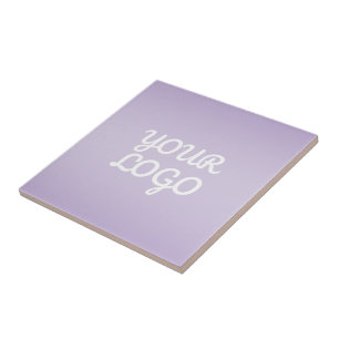 Your Logo & Modern Simple Ombre   Lavender Tile