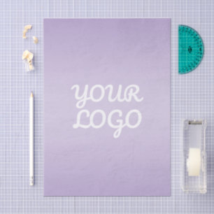 Your Logo & Modern Simple Ombre   Lavender Tissue Paper