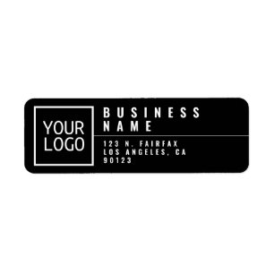 Your logo Modern Stylised Black Return Address