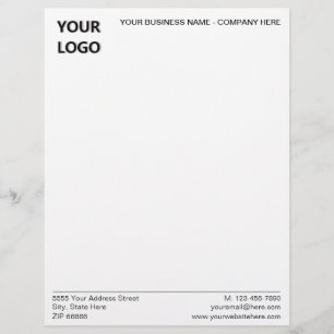 Your Logo Name Address Letterhead with QR Code