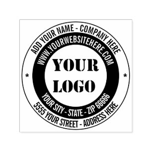 Your Logo Name Address Website Colours Modern Stam Self-inking Stamp