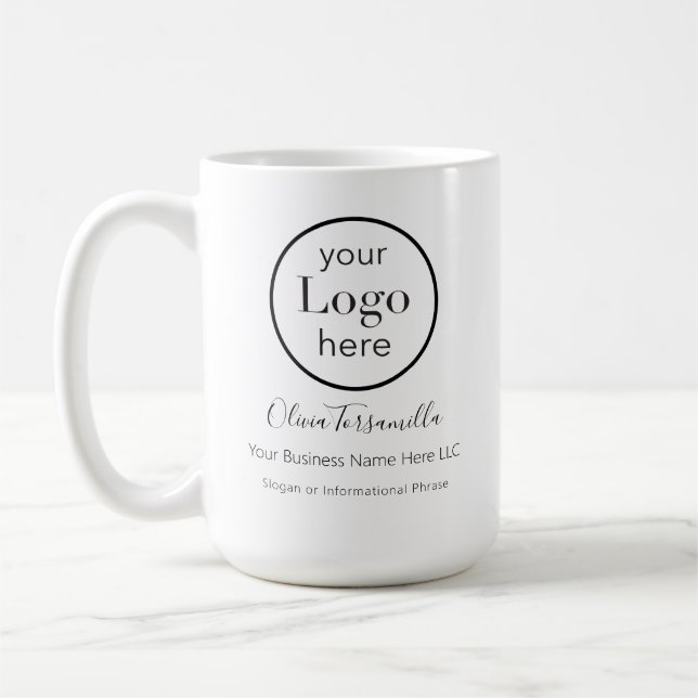 Your Logo Name Business Coffee Mug (Left)