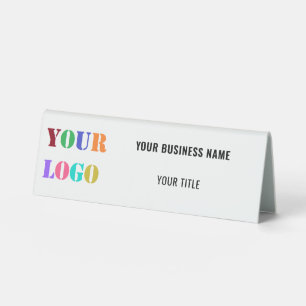 Your Logo Name Business Company Table Tent Sign