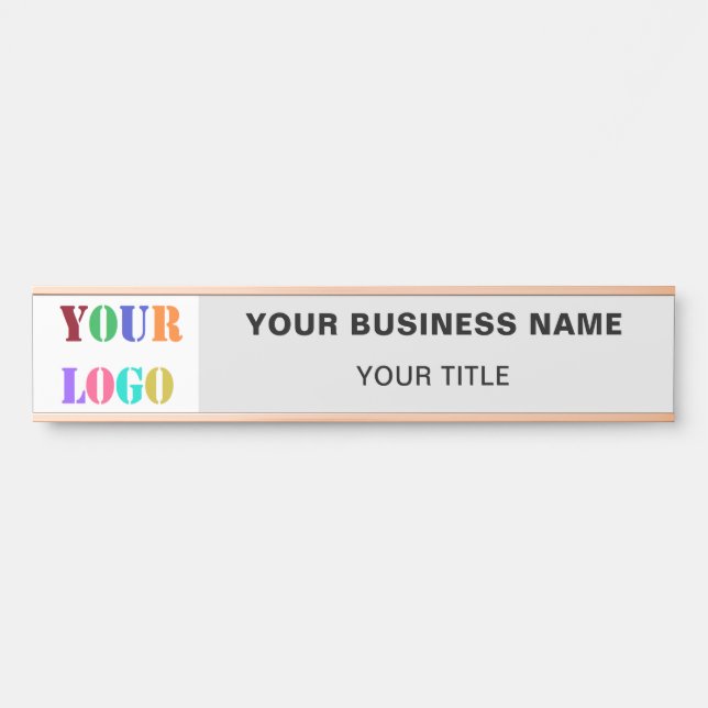 Your Logo Name Info Colour Company Office Door Sig Sign (Front)