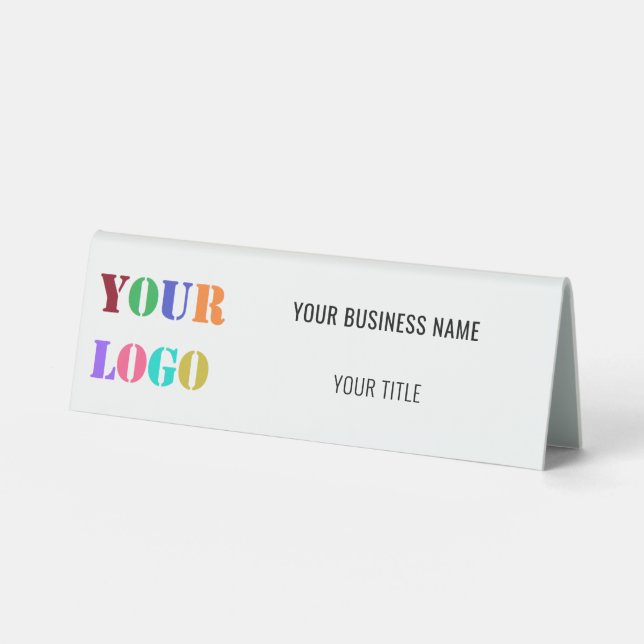 Your Logo Name Promotion Business Table Tent Sign (Front)