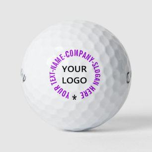 Your Logo Name Text Colours Personalised Modern Golf Balls