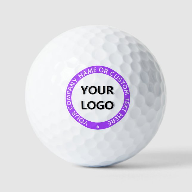 Your Logo Name Text Info Golf Balls - Choose Colou (Front)