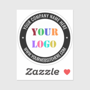 Your Logo Name Website and Colours Stamp Sticker