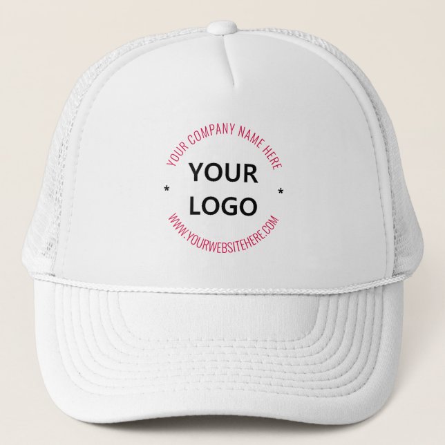 Your Logo Name Website and Colours Trucker Hat (Front)