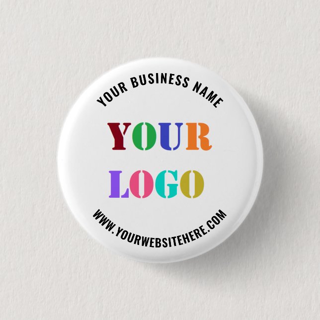 Your Logo Name Website Button Promotional Business (Front)