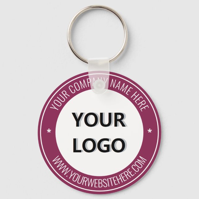 Your Logo Name Website Colours Keychain Promotiona (Front)