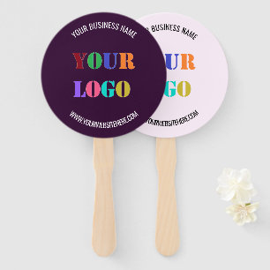 Your Logo Name Website Colours Promotional Hand Fa Hand Fan