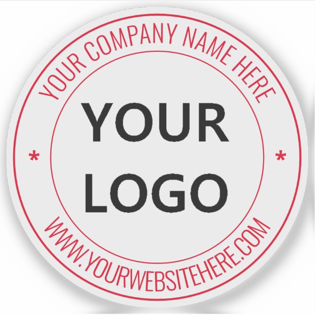 Your Logo Name Website Colours Promotional Sticker (Front)