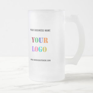 Your Logo Name Website Glass Beer Mug Promotional