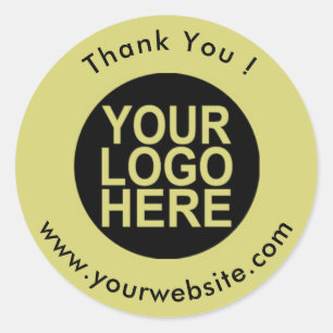 Your Logo, Name & Website Promo Classic Round Clas Classic Round Sticker