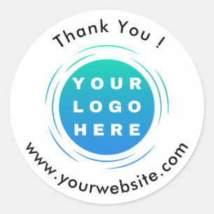 Your Logo, Name & Website Promo Classic Round Sticker