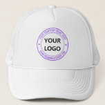 Your Logo Name Website Trucker Hat - Promotional<br><div class="desc">Custom Colors - Your Business Logo Name Website - Info Professional Stamp Design Promotional Hat / Gift - Add Your Logo - Image / Name - Company / Website or other Info . Text - Resize and move or remove and add elements / text with customization tool. Choose / add...</div>