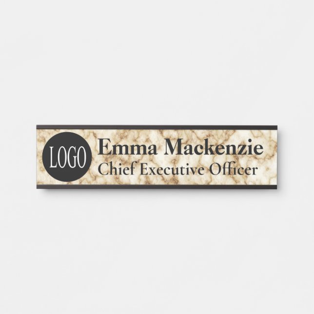 Your Logo Nameplate Marble Door Signs Office Sign (Front)