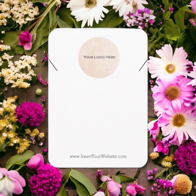 Your Logo Necklace Display Card Large Vertical (Creator Uploaded)