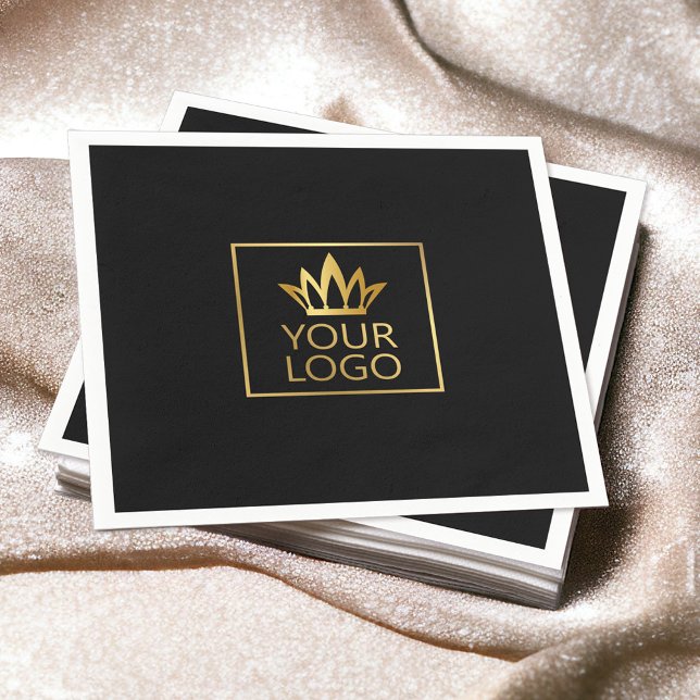 Your Logo on Any Colour Background Napkin (Add your logo for custom paper napkins.)