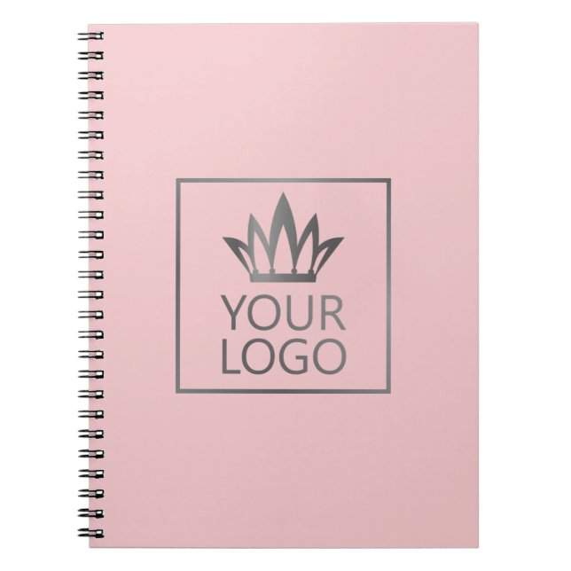 Your Logo on Any Colour Background Notebook (Front)