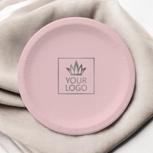 Your Logo on Any Colour Background Paper Plate