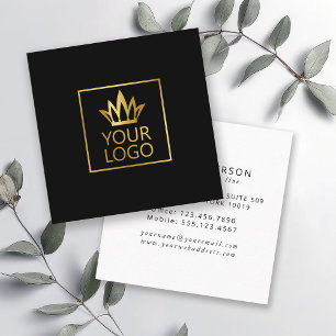 Your Logo on Any Colour Background Square Business Card