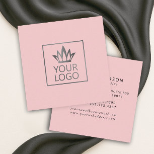 Your Logo on Any Colour Background Square Business Card