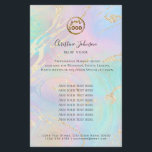 your logo on faux iridescent effect flyer<br><div class="desc">beauty salon flyer</div>