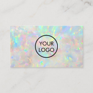 your logo on opal business card