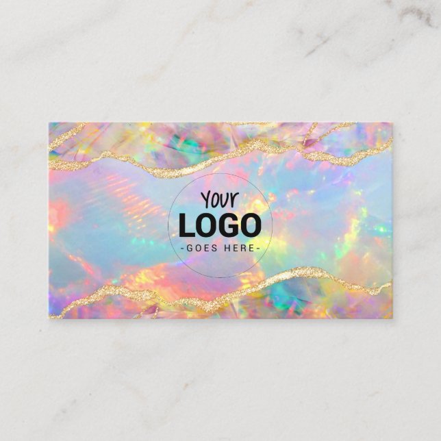 your logo on opal design business card (Front)