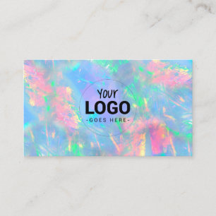 your logo on opal gemstone business card