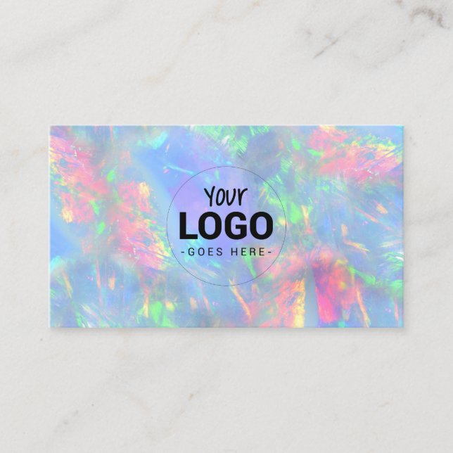 your logo on opal gemstone business card (Front)