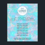 your logo on opal stone texture background flyer<br><div class="desc">beauty salon professional makeup artist flyer</div>