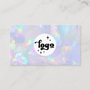 your logo on pastel opal business card