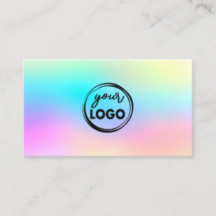 your logo on rainbow gradients business card