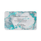your logo on teal marble