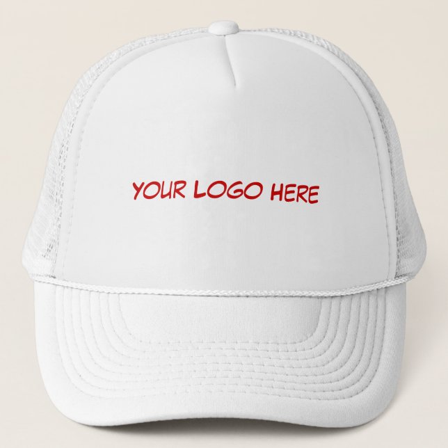 Your Logo on White Cap (Front)