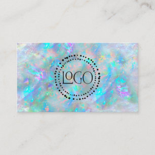 your logo opal texture background business card
