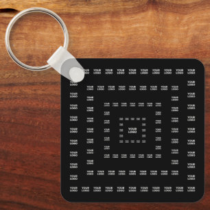 Your Logo or Any Design/Image   Square Pattern  Key Ring