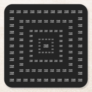 Your Logo or Any Design/Image   Square Pattern  Square Paper Coaster