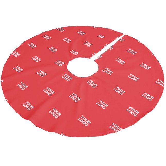 Your Logo or any Image/Design Automatically Tiled Brushed Polyester Tree Skirt (Angled)
