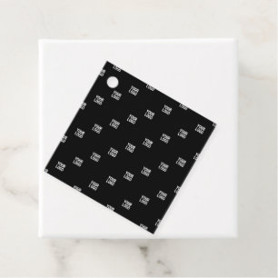 Your Logo or Any Image   Diagonal Stripes  Favour Tags